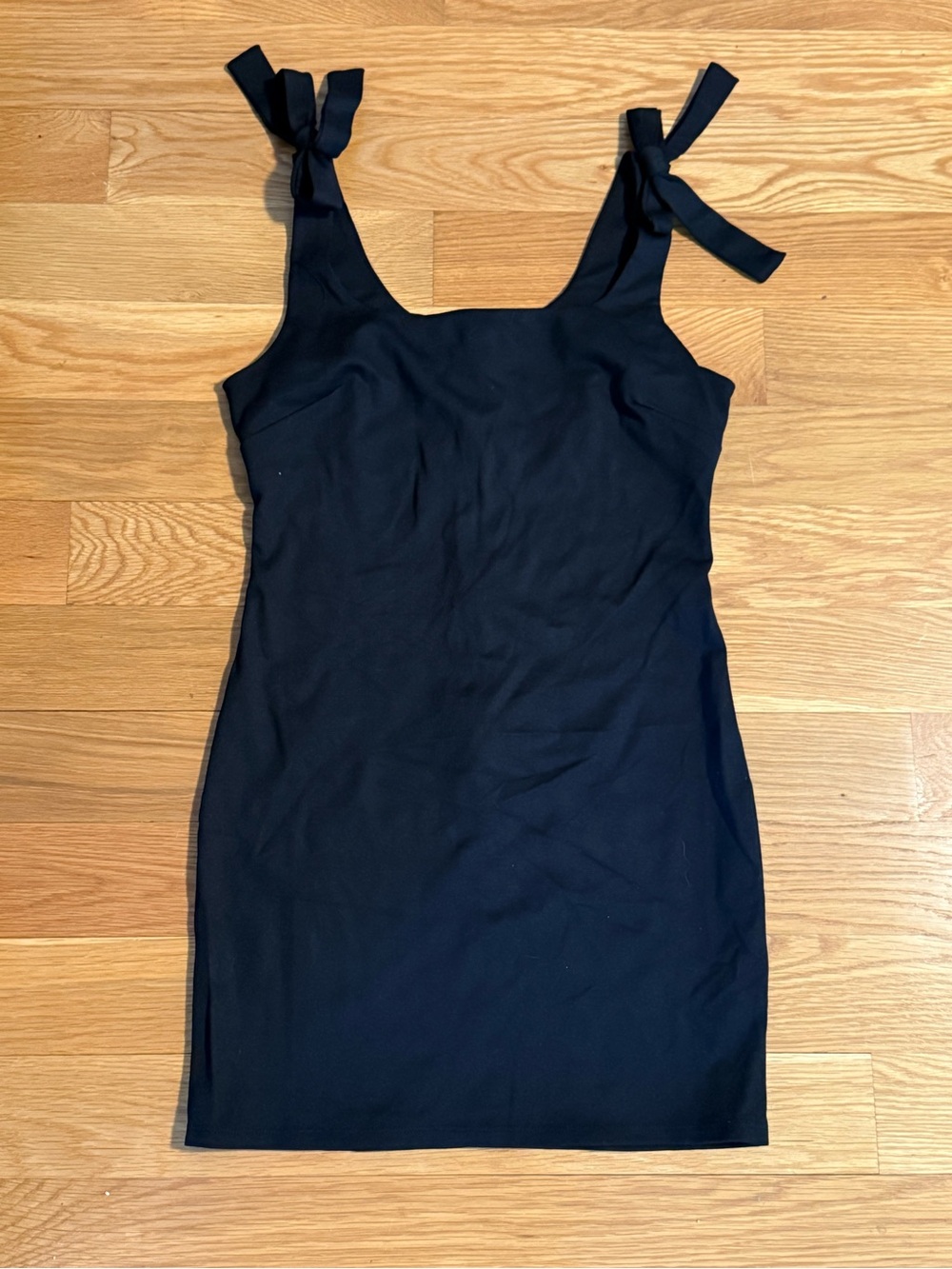 Vici Black Tie-Shoulder Mini Dress